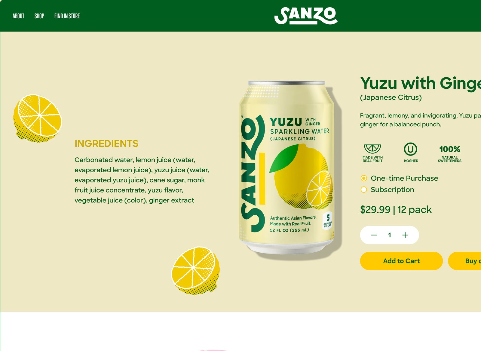 Sanzo website redesign