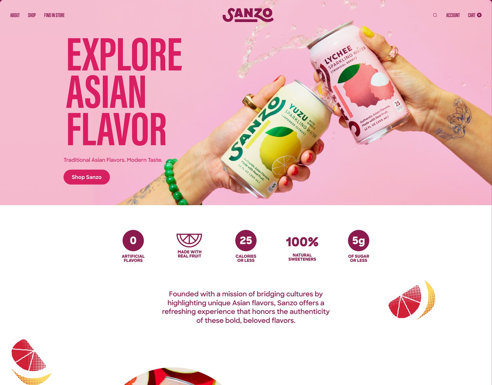 Sanzo website redesign